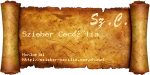Szieber Cecília névjegykártya